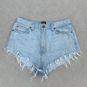 BDG High Rise Cheeky Shorts Light Wash 100% Cotton sz 30 EUC